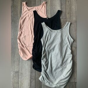 Maternity tank Tops - Black, Gray, and Pink
